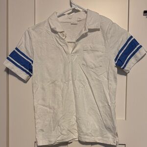 GAP White Polo with Blue Stripes
